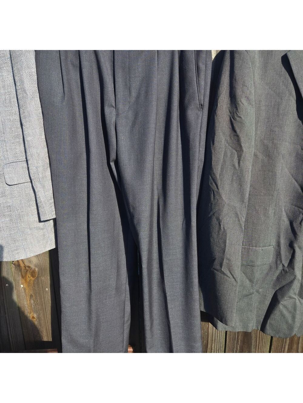 Stafford Classic Charcoal Sharkskin Trousers